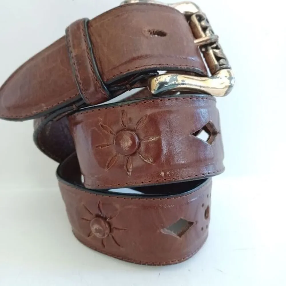 Mod Depose Jennifer Garham Belt Leather Brown Sz 30‎ Small Boho Western